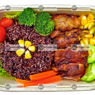 Cơm Gạo Lứt Ức Gà Áp Chảo Sốt Wafu