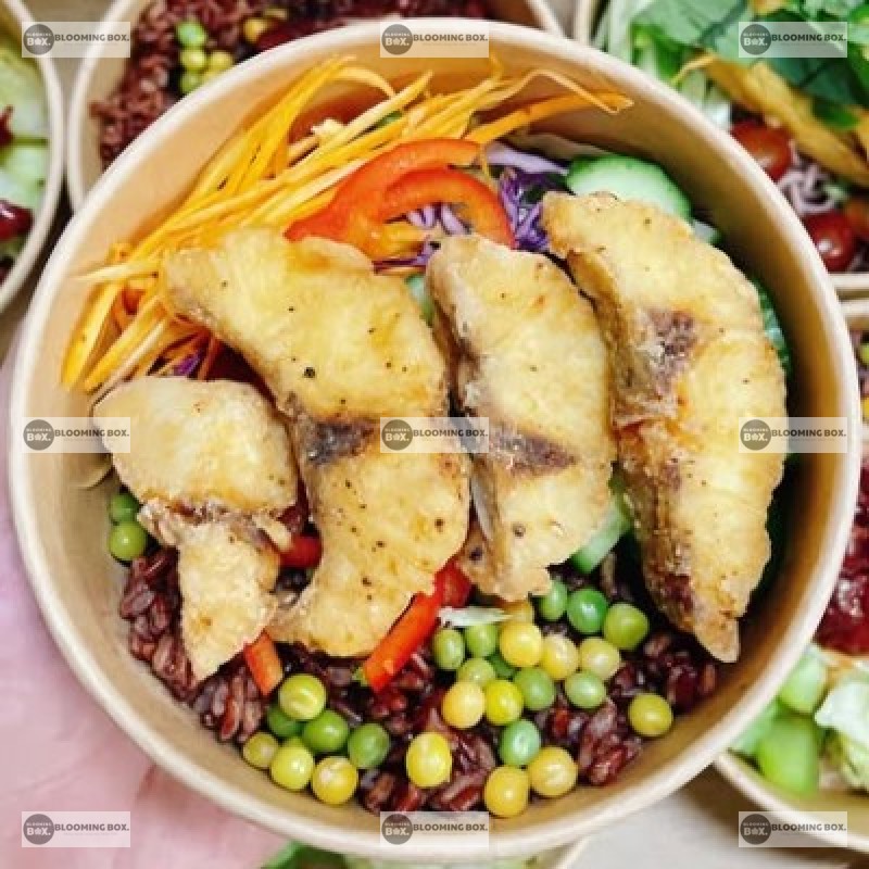  Cơm Gạo Lứt Cá Basa sốt Chanh Dây