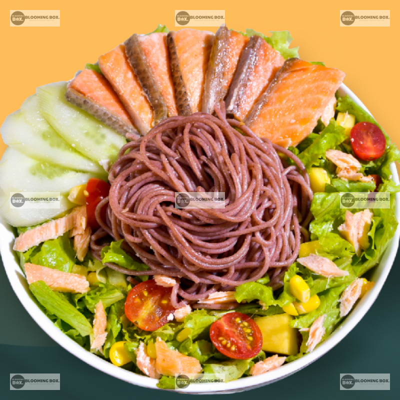 Bún Lứt Trộn Cá Hồi Áp Chảo